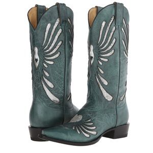 Stetson Sequin Heart Underlay Boots - worn once!